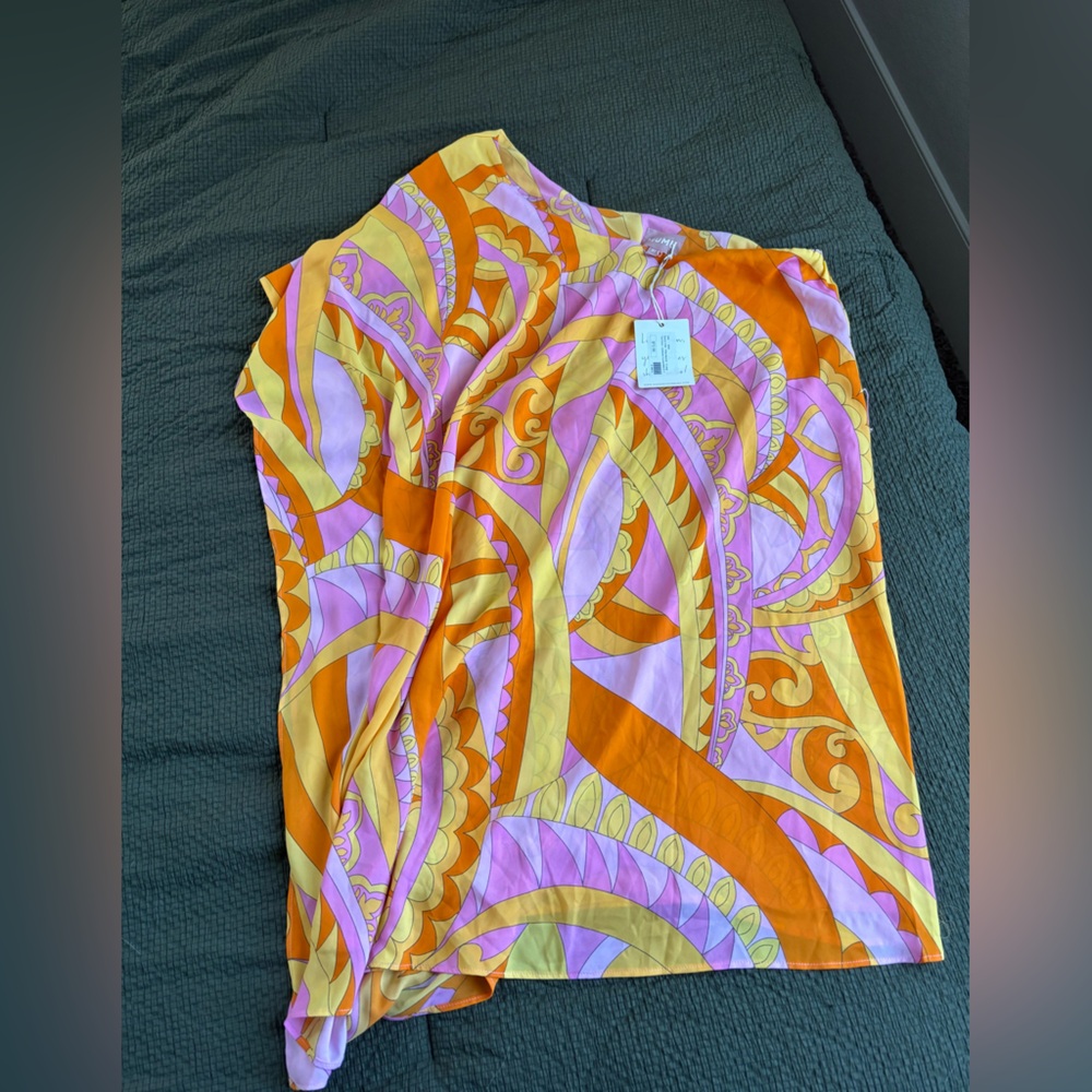 Show Me Your MuMu Pink and Orange Patterned Dress